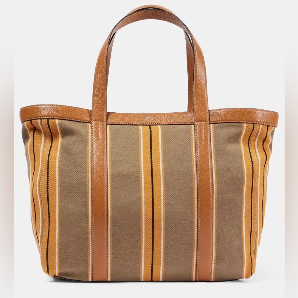 Toteme Striped Canvas Tote Bag